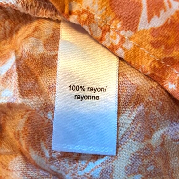 Maurice Pink Orange Floral High Low Sleeveless Tunic Size XL - Picture 6 of 6